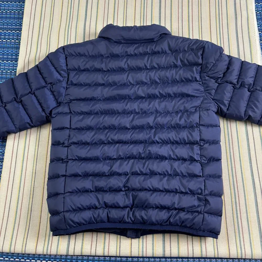 Eddie Bauer Jacket Kids Medium 10/12 Blue Down Puffer Full Zip Lightweight Youth